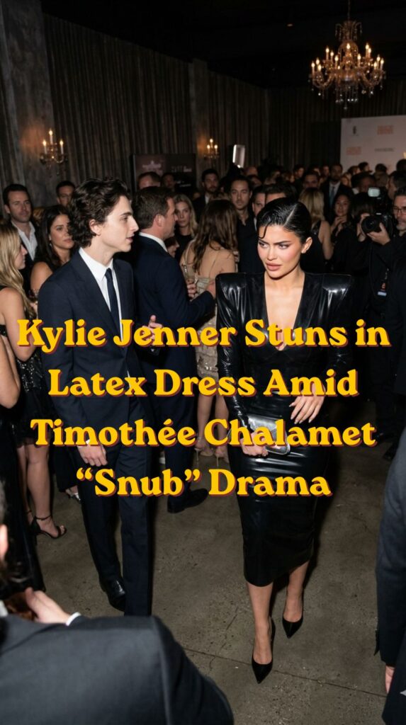 Kylie Jenner Stuns in Latex Dress Amid Timothée Chalamet “Snub” Drama