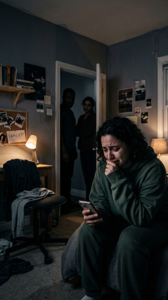 young adult emotionally hurt after cruel comments from parents and family members representing childhood trauma emotional abuse and painful memories